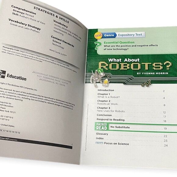 What About Robots By Yvonne Morrin Children's Educational Book McGraw-Hill - Picture 2 of 3